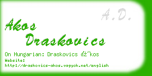 akos draskovics business card